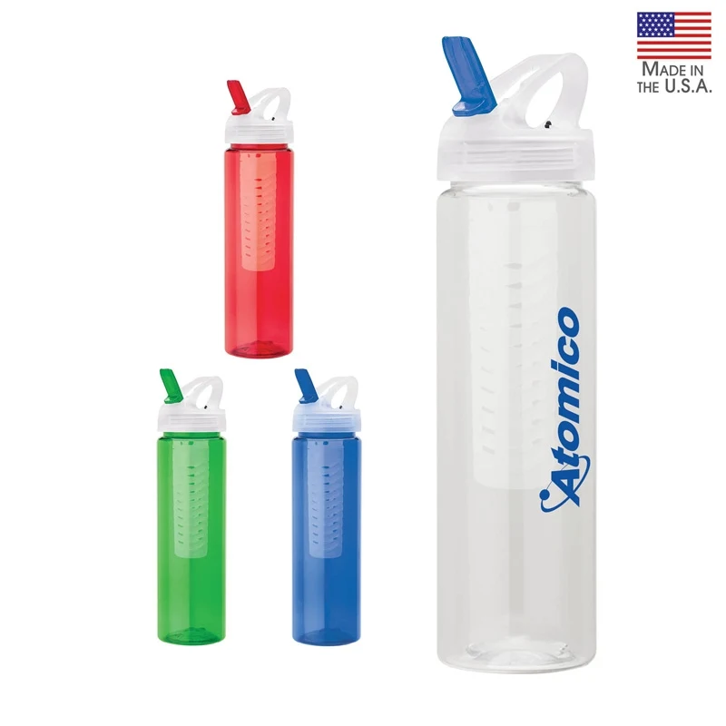 Laguna 32 oz. PET Bottle with Flip Spout & Infuser 1
