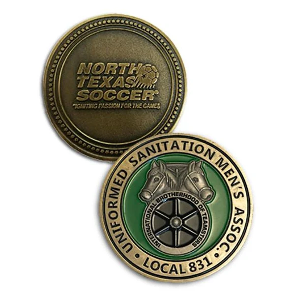 Die Cast 2 sided Flip Coins: 2" (FINISH), 4 col 1