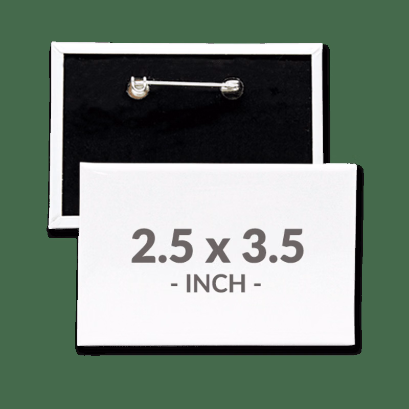 2.5 X 3.5 Inch Rectangle Custom Buttons