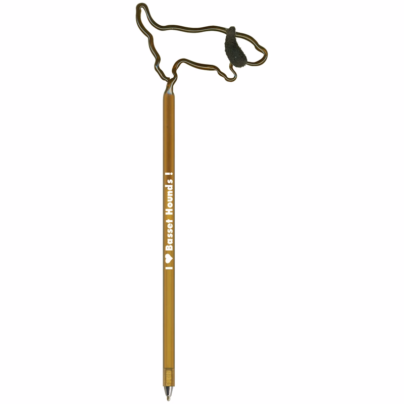Dog Basset Hound with Ears Inkbend Standard, Bent Pen