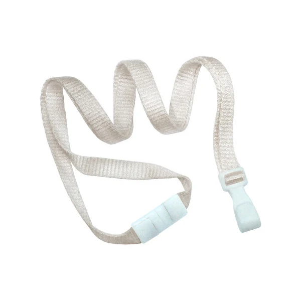3/8" Bamboo Blank Breakaway Lanyard (Natural White) 1