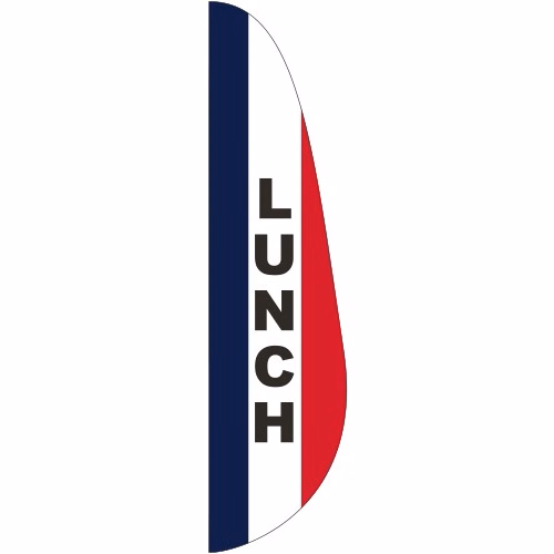 "LUNCH" 3' x 12' Message Feather Flag