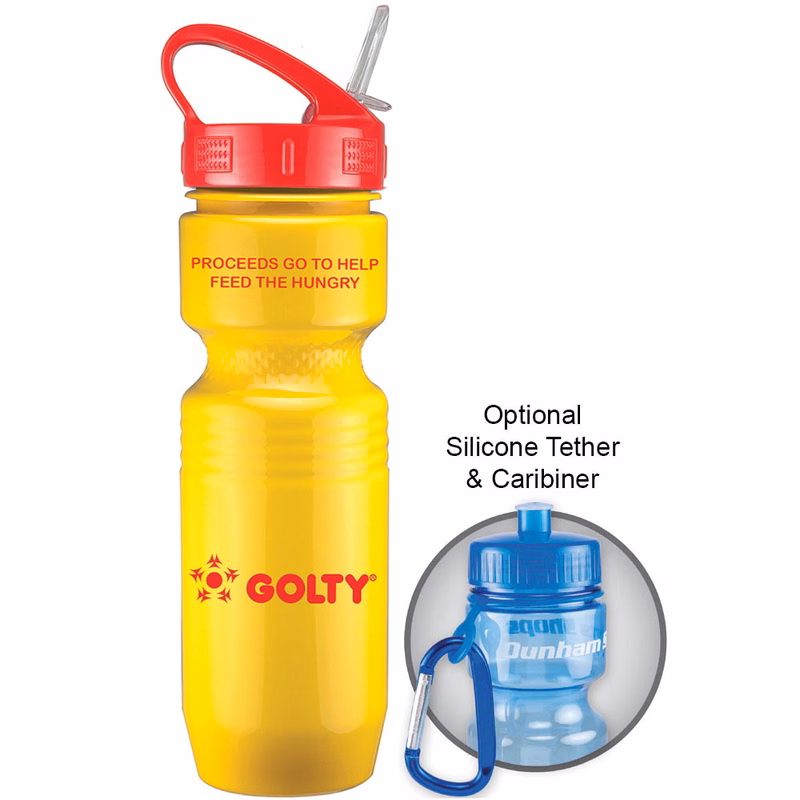26 Oz. Jogger Bottle Sport Sip Lid & Straw - Solid Colors