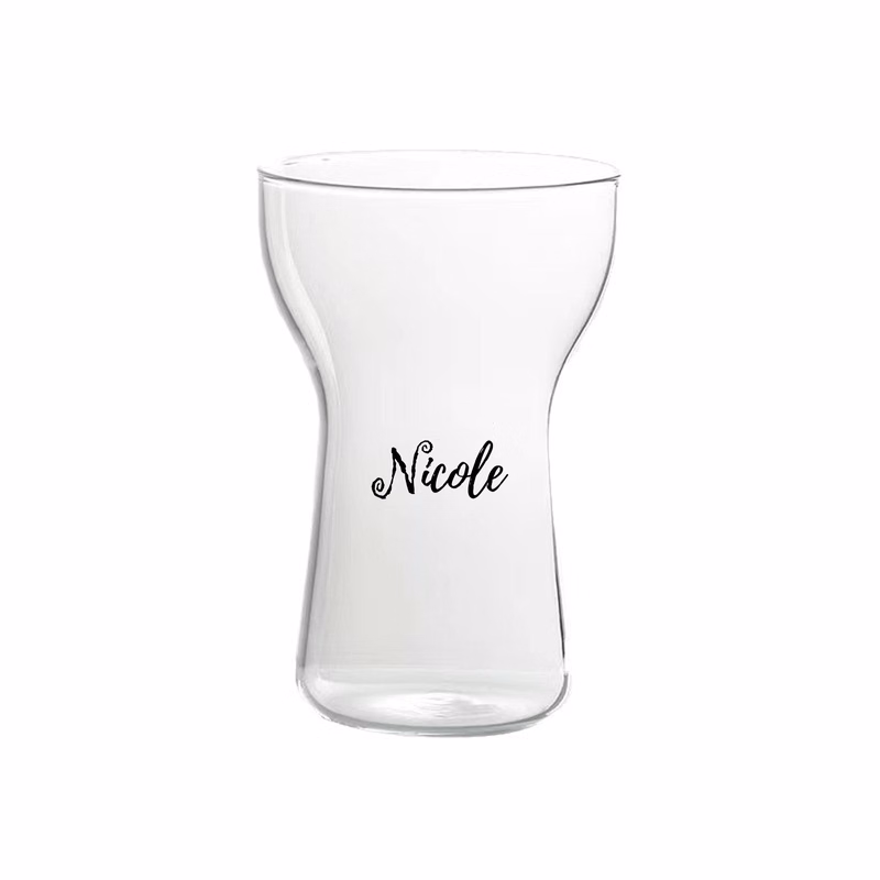 14oz Ergonomic Grip Design Glass Cold Brew Coffee Cup