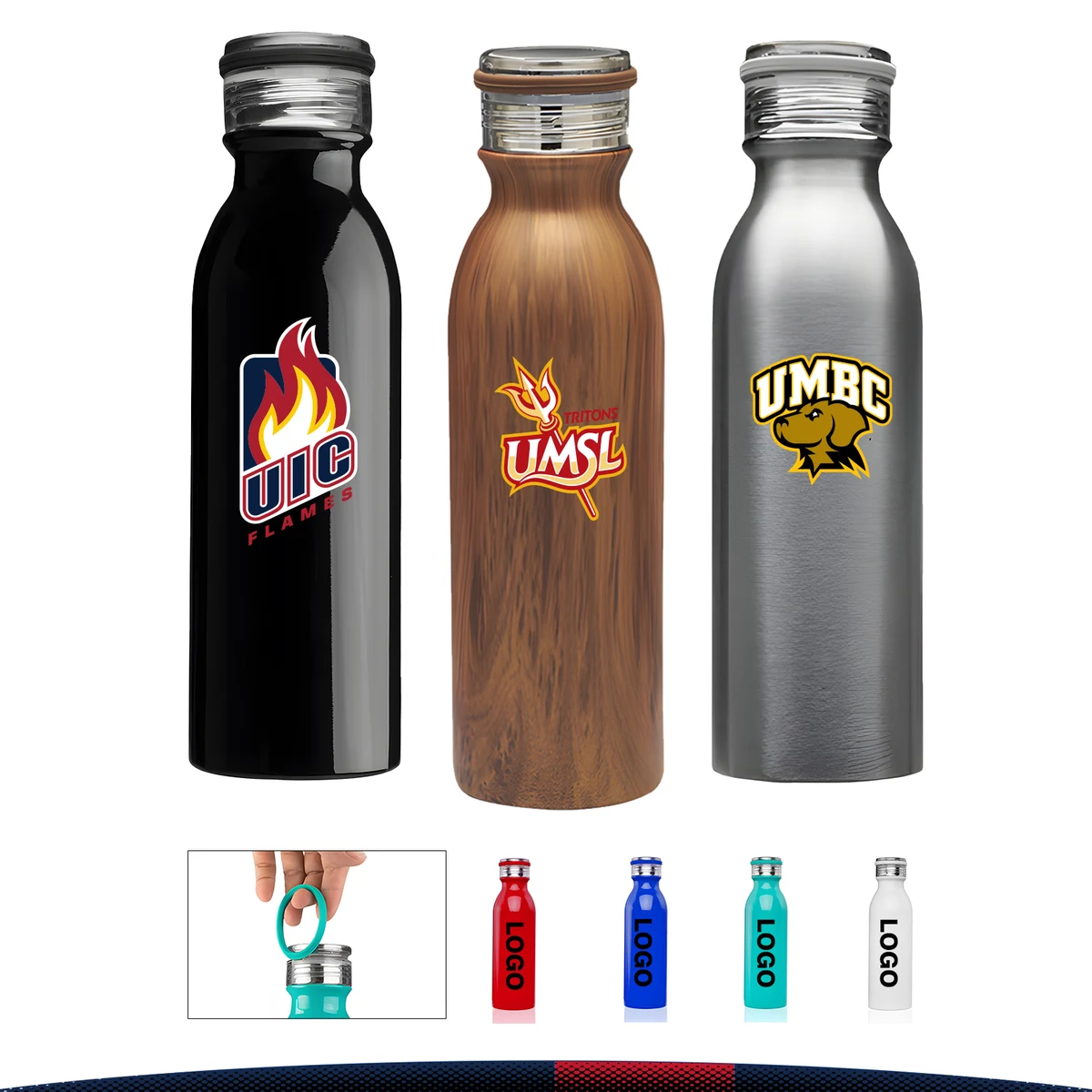 Celony Stainless Steel Water Bottle - 20 OZ., custom water bottle with logo imprint 1