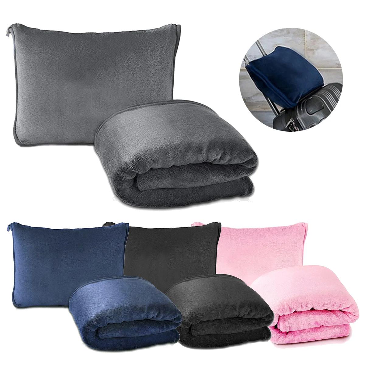 Pillow Storage Blanket Outdoor Warm Comfortable Journey 1