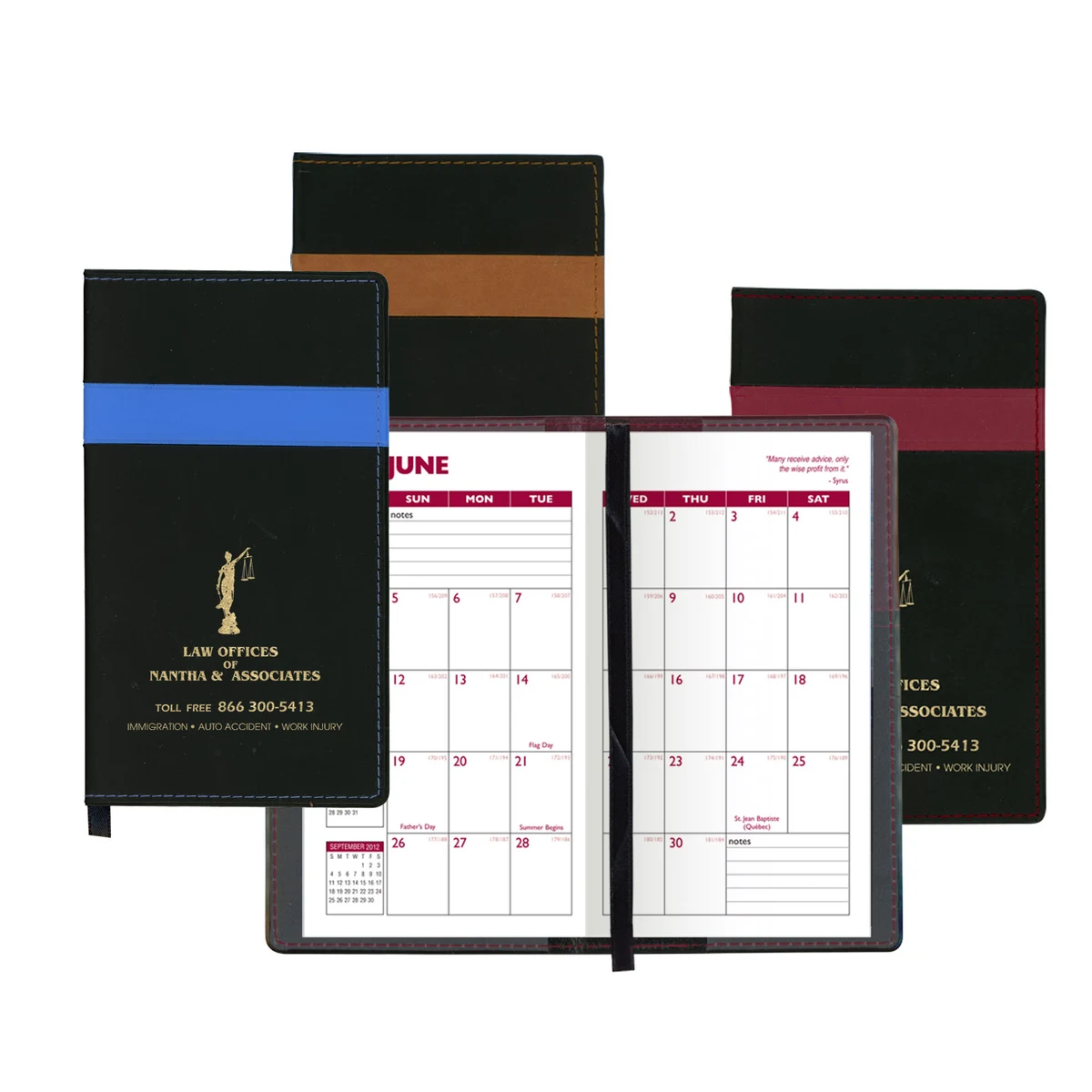 Joliett Series Soft Cover 2 Tone Vinyl Academic Planner / 2 Color 1