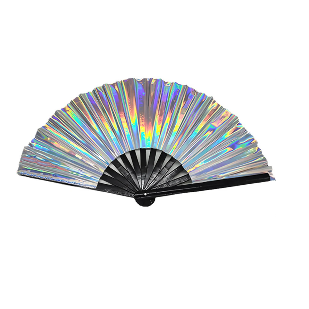 PVC Folding Performance Hand Fan 13" Length 1