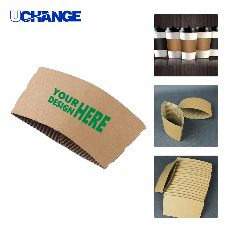 Disposable Kraft Paper Coffee Cup Sleeve Insulator
