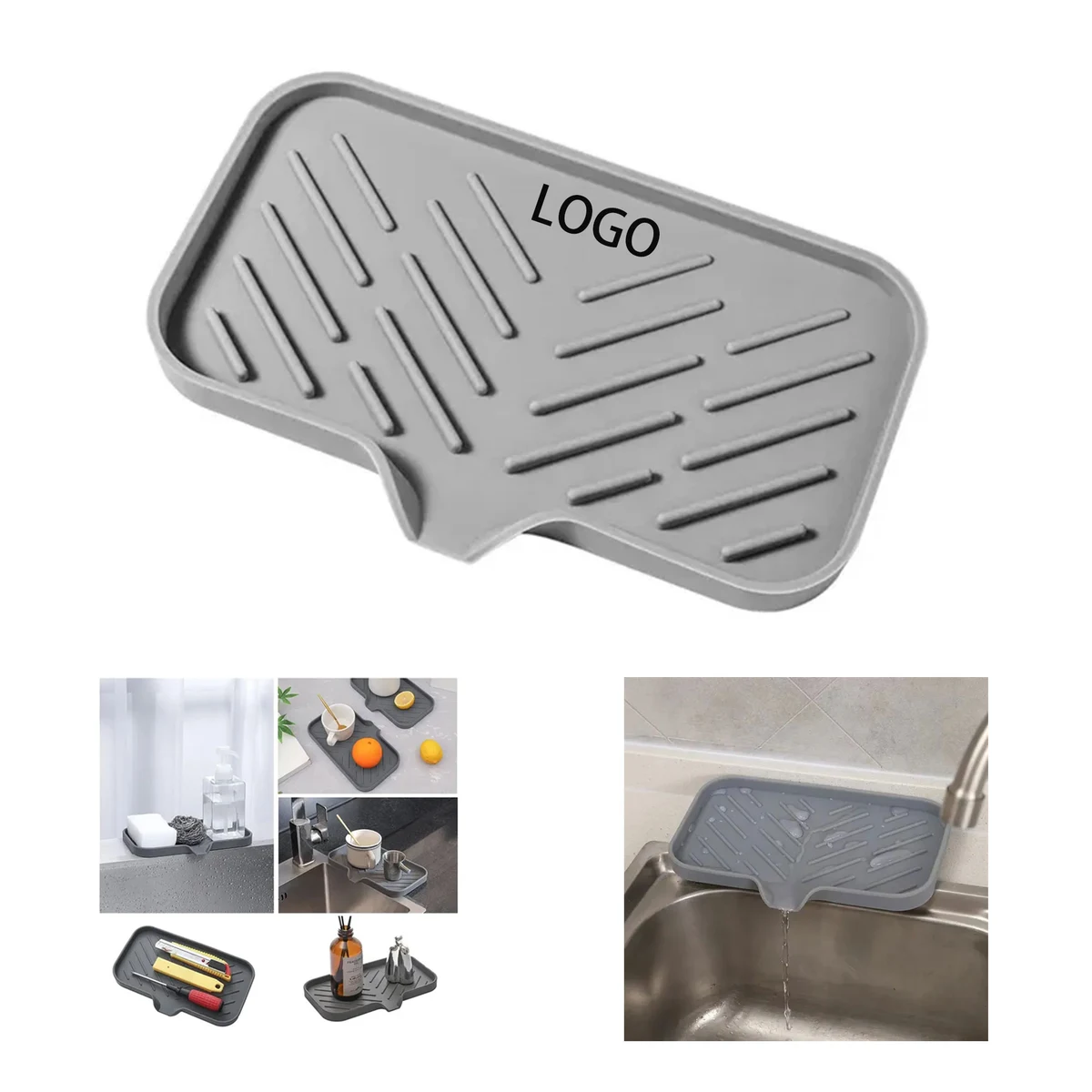 Silicone Soap Holder Dish With Drainage Kitchen Bathroom 1