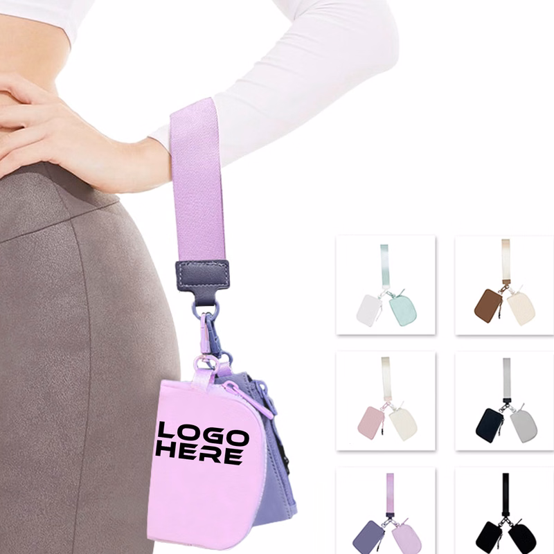 Women Portable Mini Keychain Pouch Wristlet Wallet