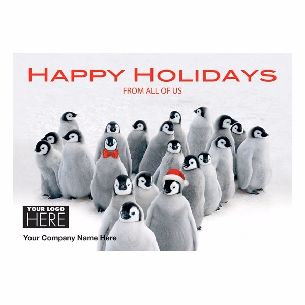 Penguin Parade Holiday Logo Cards