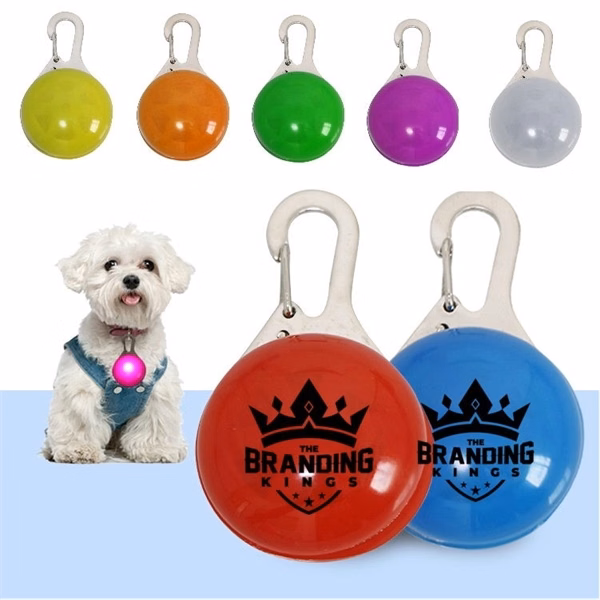 Custom Plastic LED Pet Light Keychain — Nighttime Dog Walking Safety Giveaway