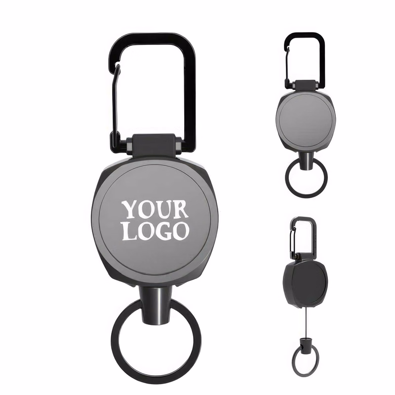 Custom Retractable Carabiner Keychain