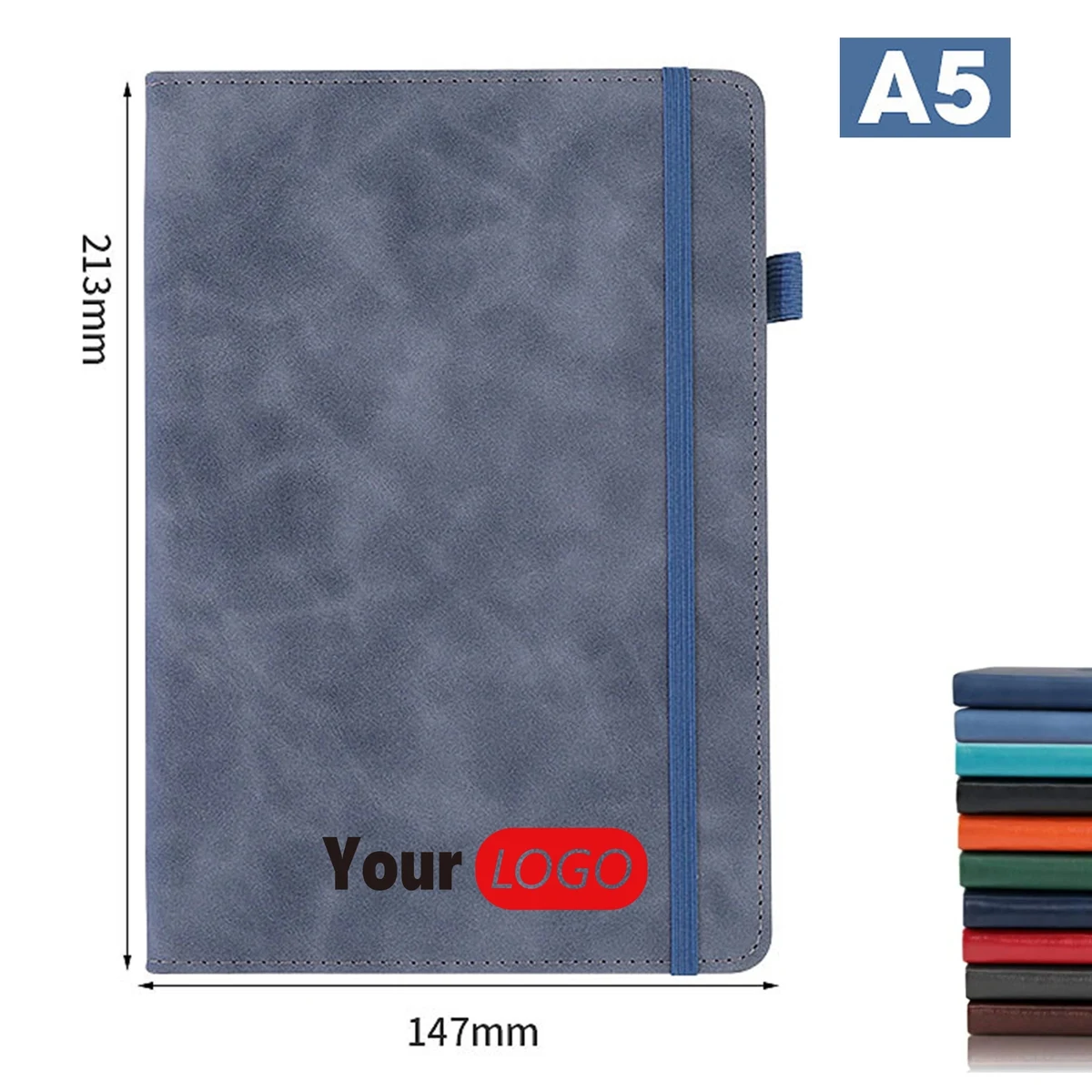 A5 Business Notebook With Elastic Band & Pen Holder 1