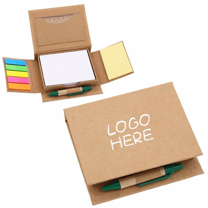 Eco Sticky Notes Box Set Memo Pad with White Paper and Pen