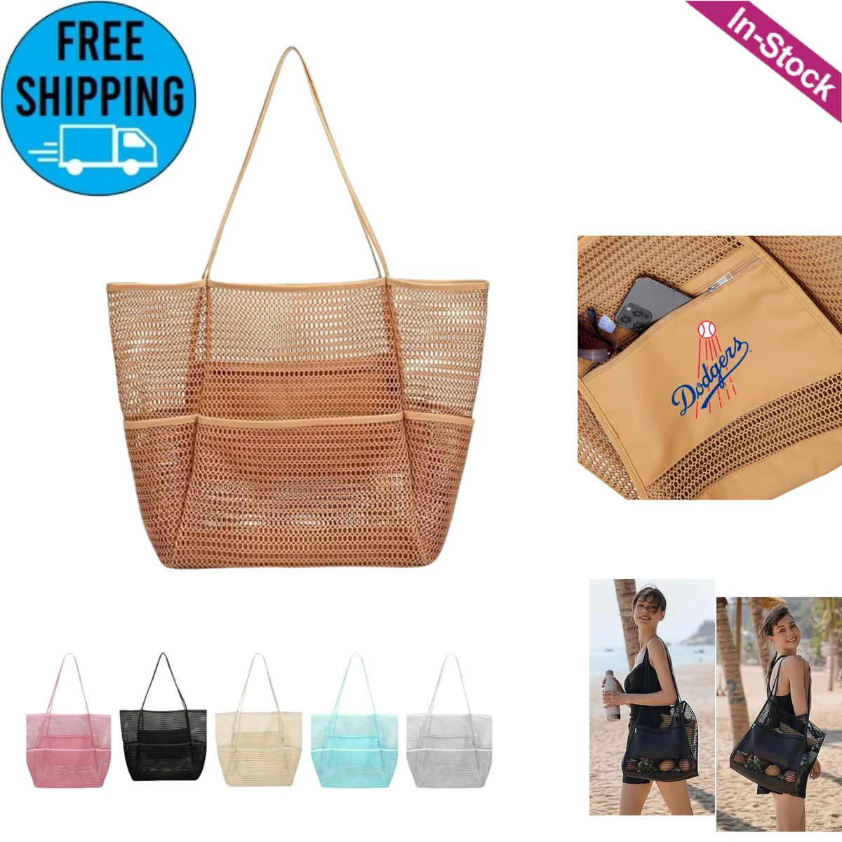 Beach Mesh Tote Bag 1