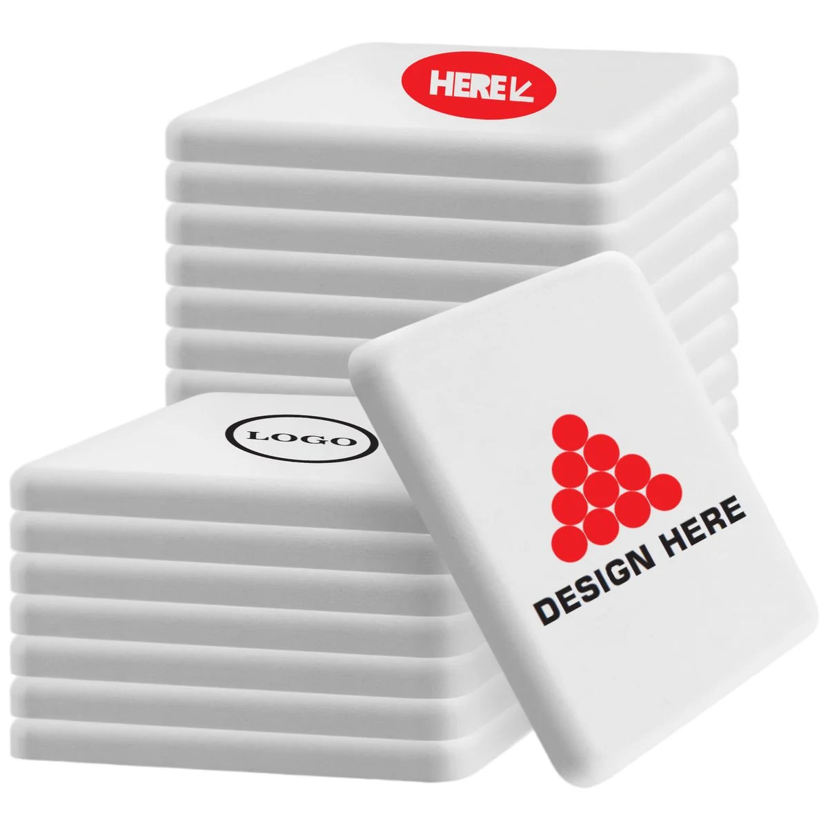 Customizable Square Diatomite Coaster 1