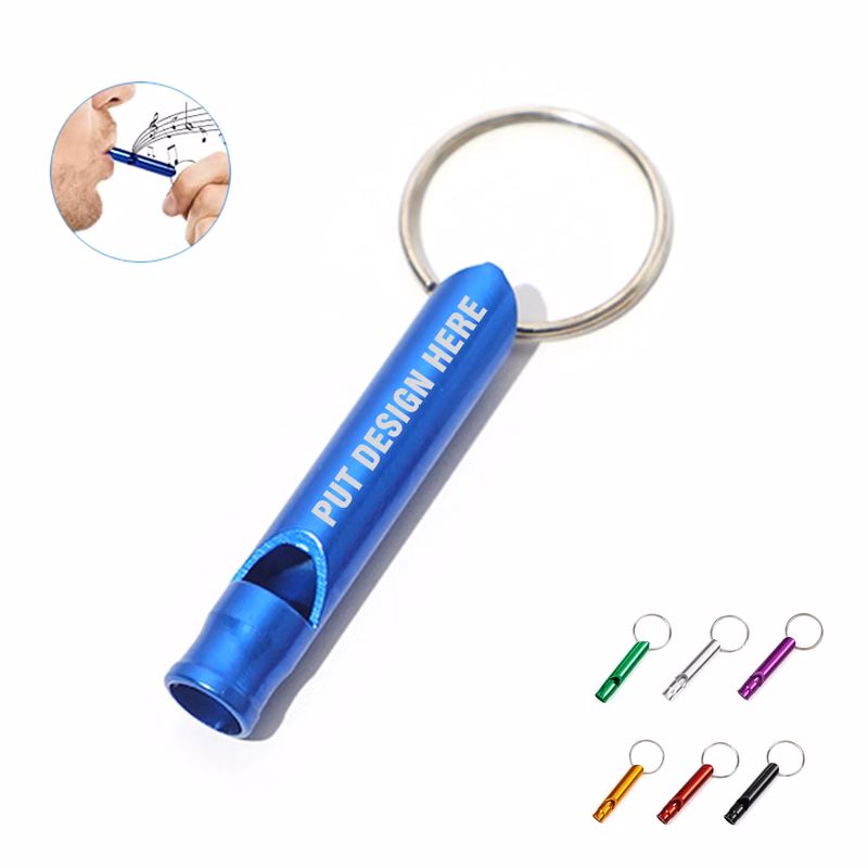 Sharp Loud Outdoor survival metal Mini Whistle MOQ 100PCS