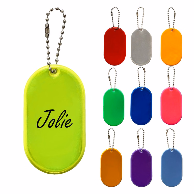 Oval Shape Reflective Keytag