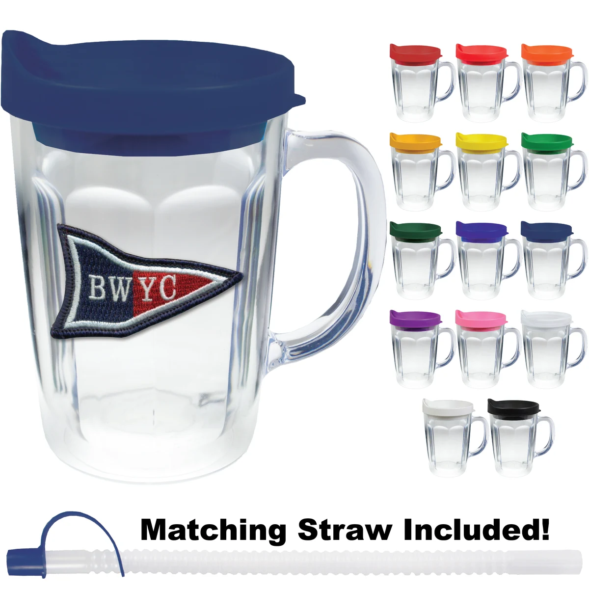 14oz Thermal Dual Walled Travel Mug - Embroidered Emblem 1