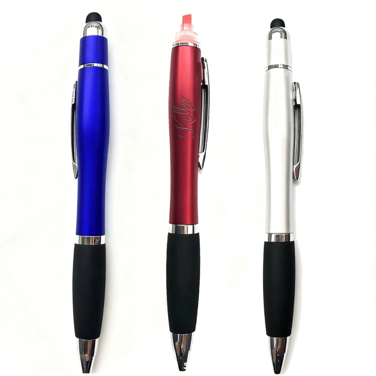 3-in-1 Multi-Function Touchscreen Highlighter Ballpoint Pen, custom pen with logo imprint 1