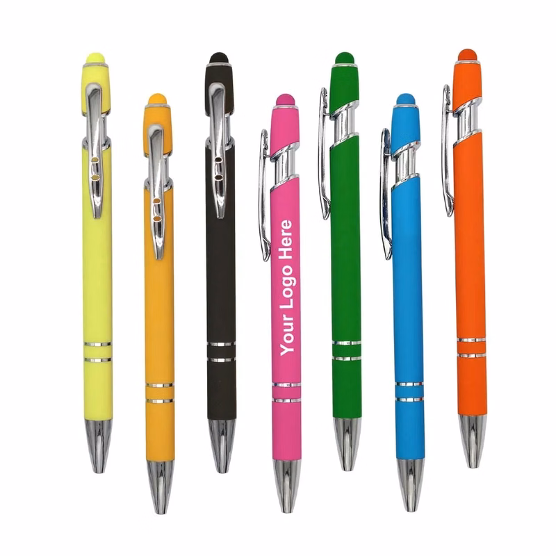 Rubberized Stylus Ballpoint Pen