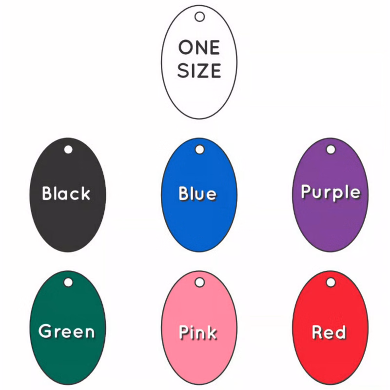 Oval Aluminum Tag - 100% MADE IN THE USA