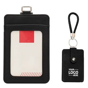 PU Keychain 3 Pockets PU Leather Card Holder 1