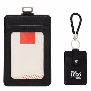 PU Keychain 3 Pockets PU Leather Card Holder