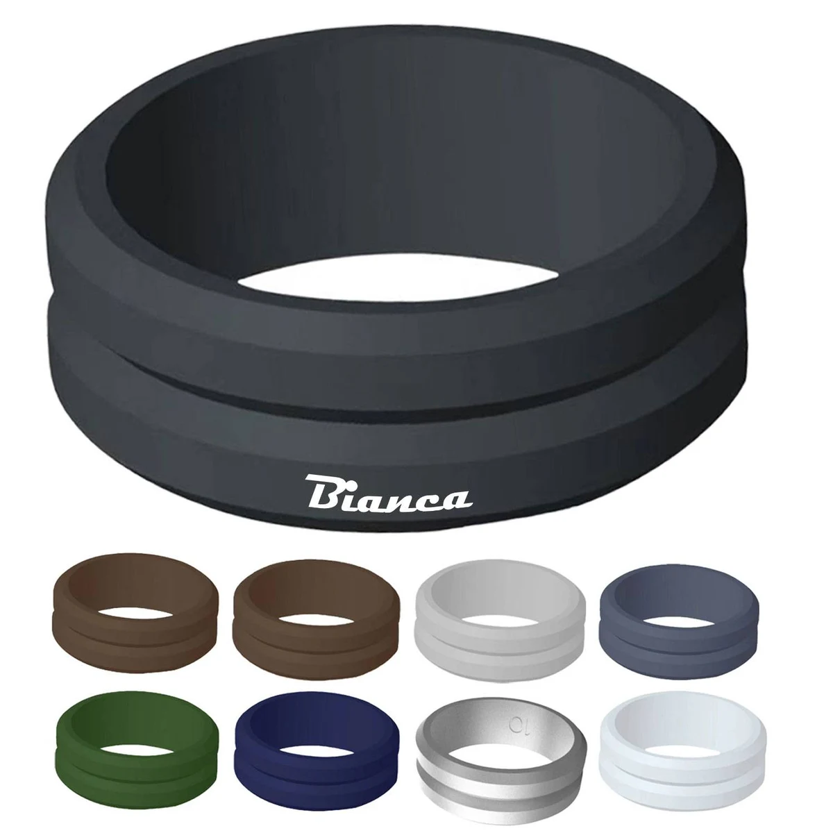 V-Groove Silicone Ring for Men – Flexible & Durable 1