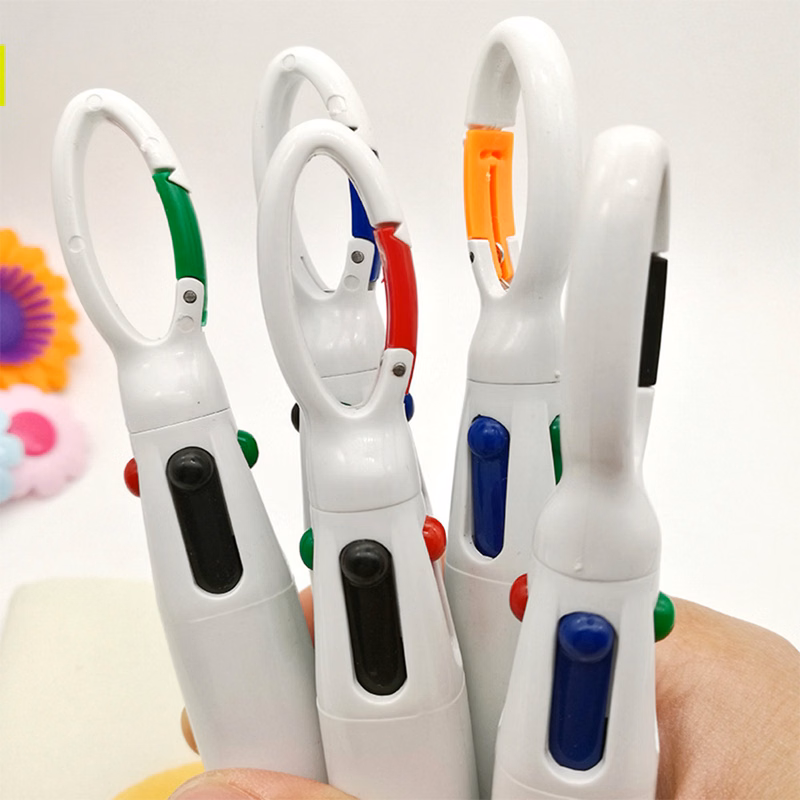 1.0mm Colorful ballpoint pen carabiner key ring