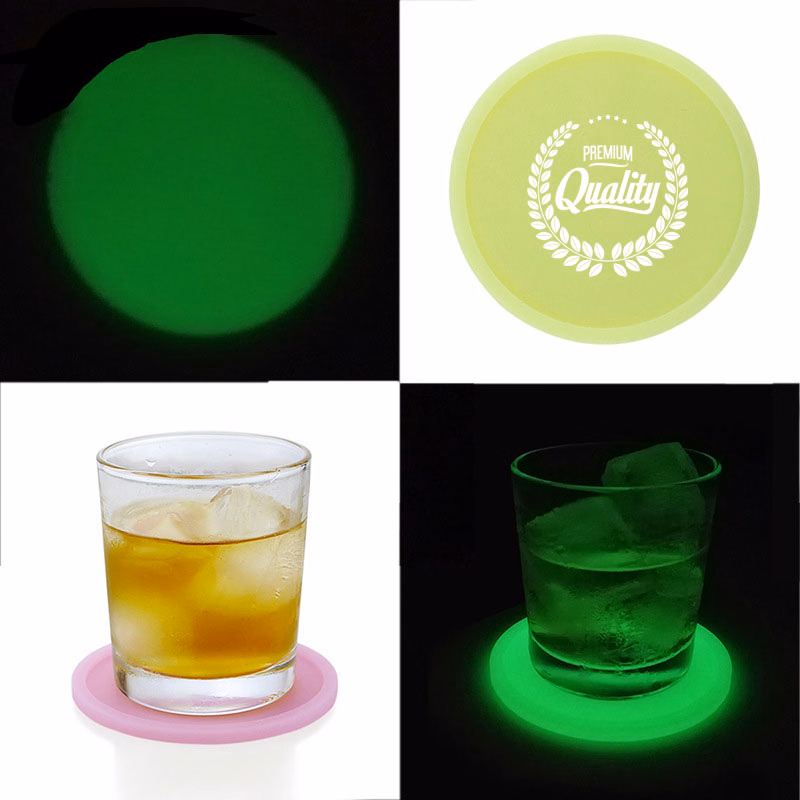 Luminous Coasters 4 Inches Round Silicone Glow