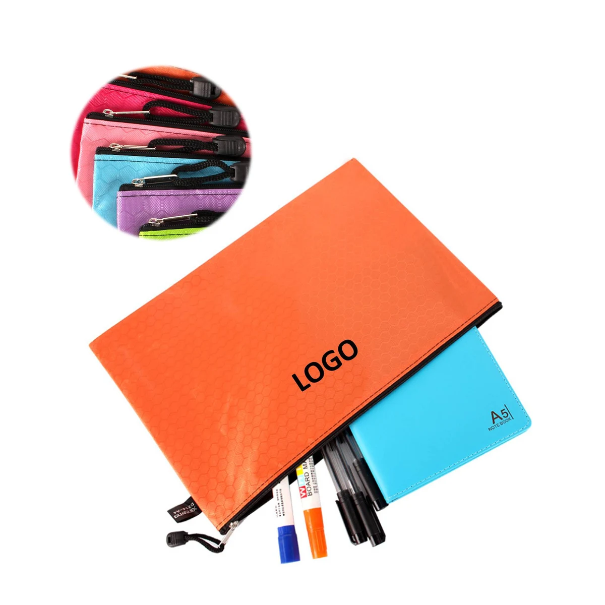 Portable Plastic Waterproof Zipper File Bag 1