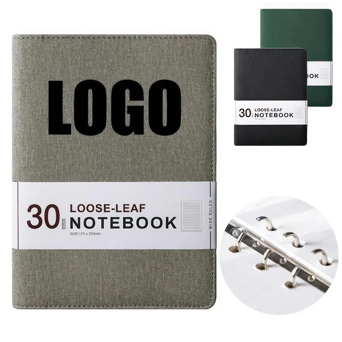 PU Leather A5 Business Travel Journal Binder Notebook 1