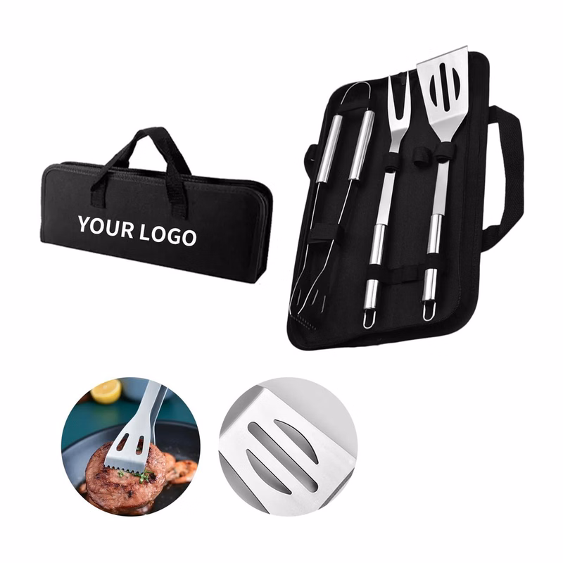 Stainless Steel BBQ Set with Carrying Case