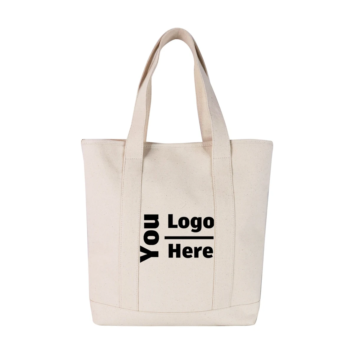 Customizable Shopping Bags Made of Recycled Cotton or Canvas, custom tote bag with logo imprint 1