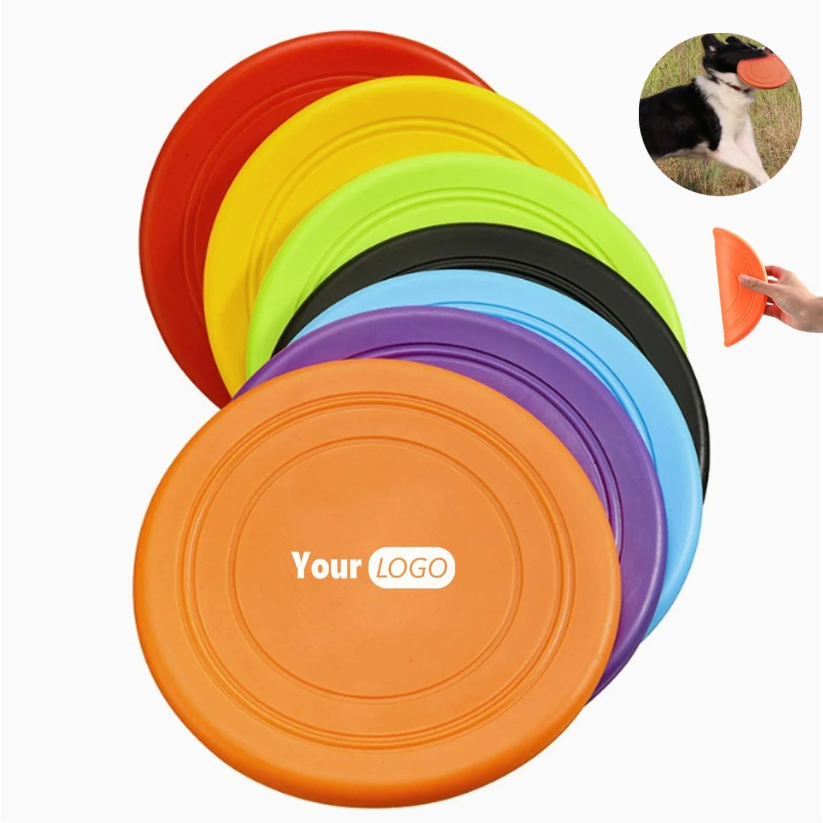 Solid Color TPR Disc Dog Interactive Toy 1