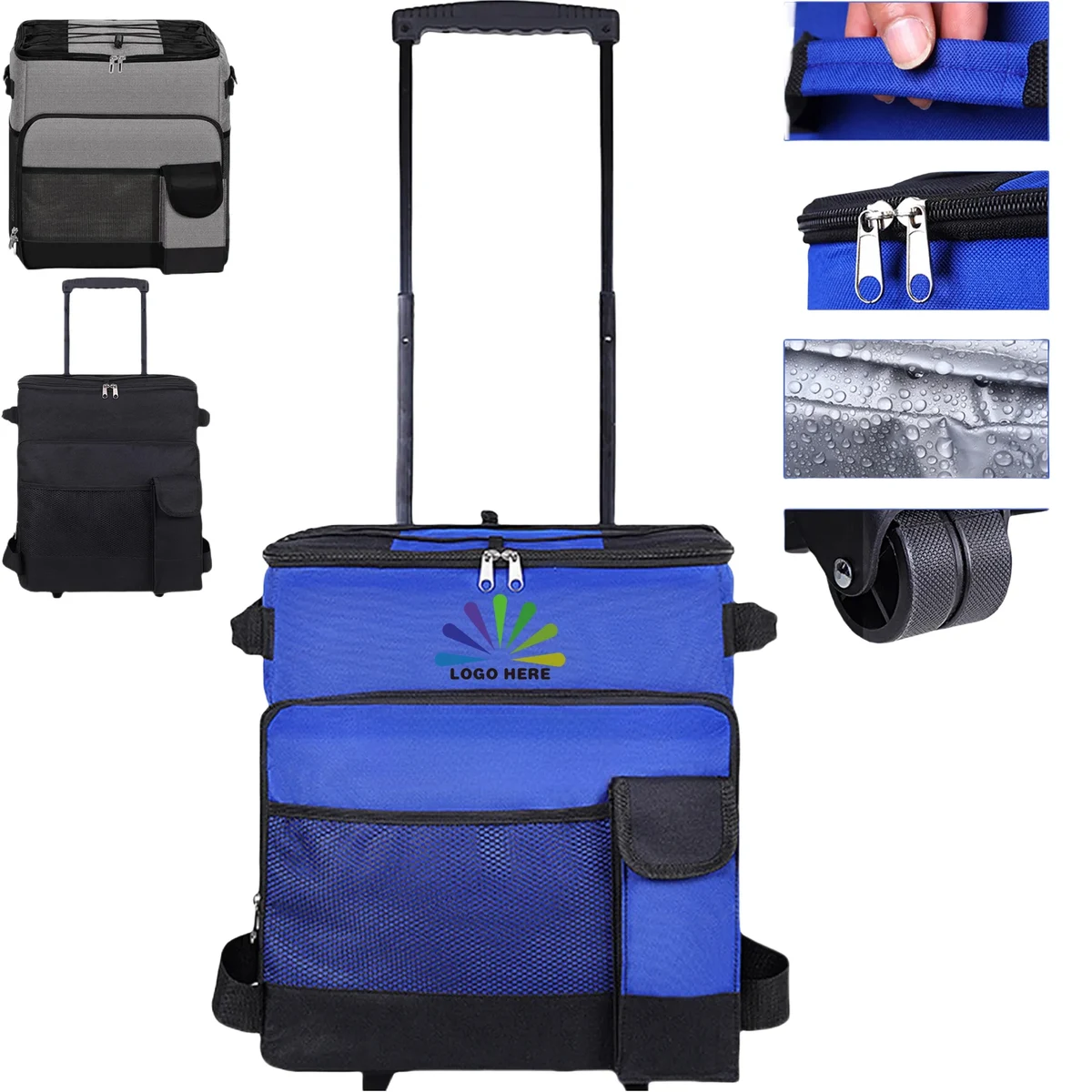 Leakproof Wheeled Collapsible Cooler Bag With Handle MOQ1 1