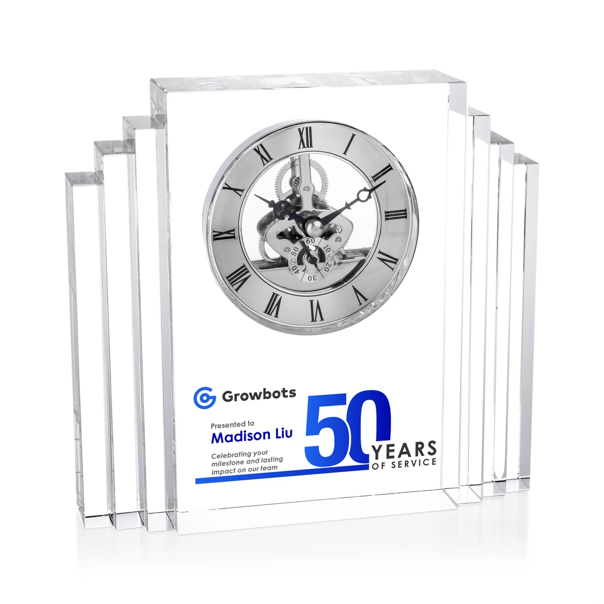 Desford VividPrint™ Clock - Silver 1