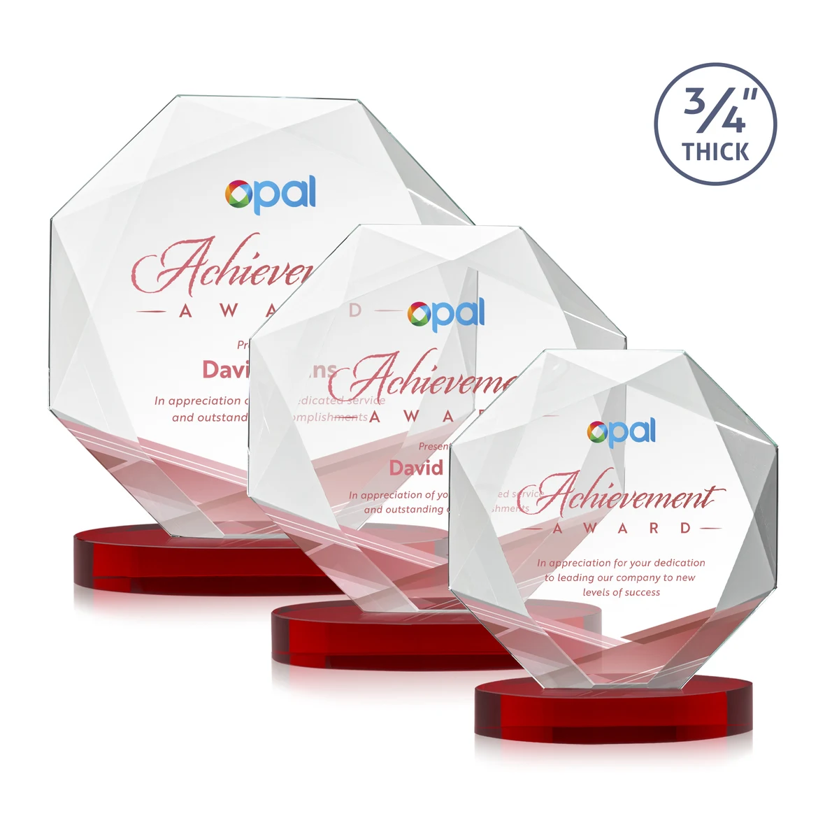 Bradford VividPrint™ Award on Alberton Base - Red 1