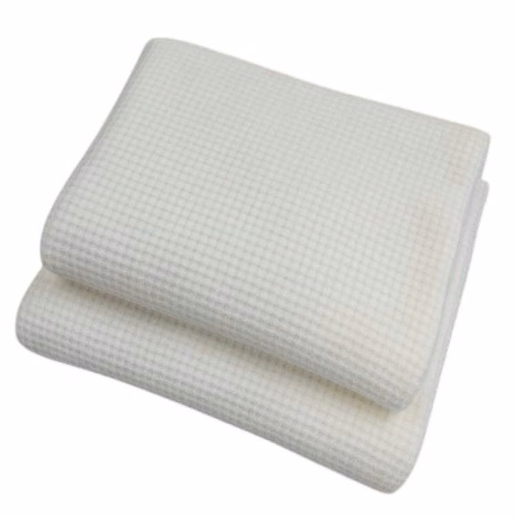 Microcheck Blanket , Queen, White