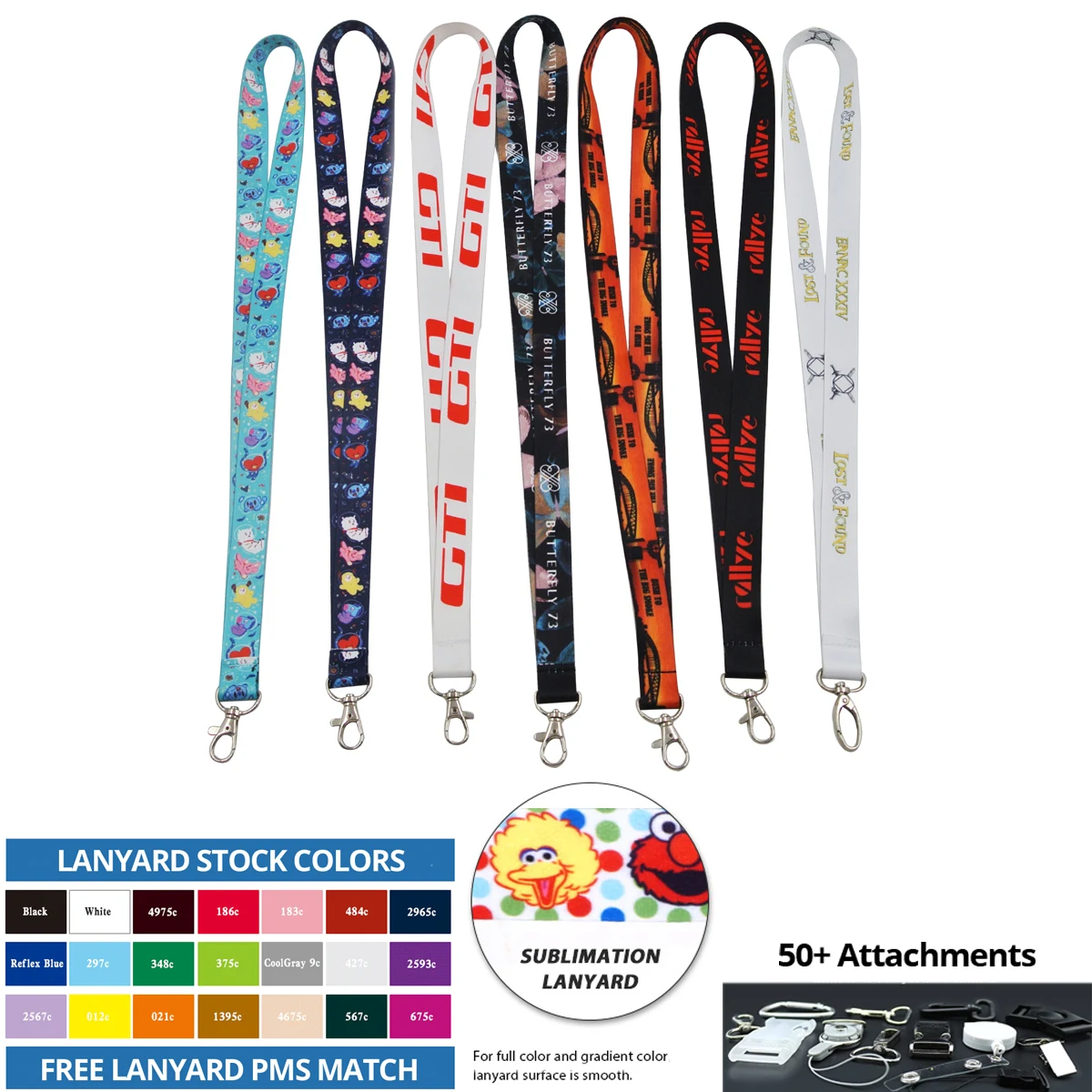 Custom 1/2" Polyester Lanyard - Full Color 1