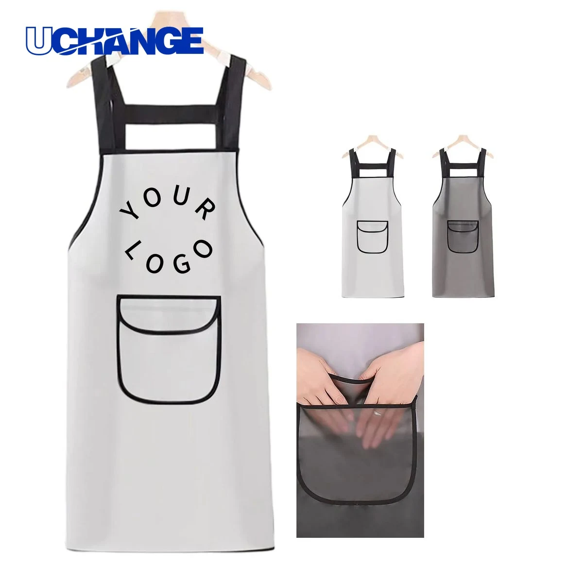 Transparent Apron for Chefs and Stylists for Work Use 1