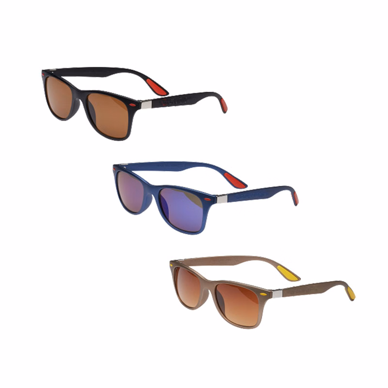 UV400 Matte Sunglasses with Metal Accent