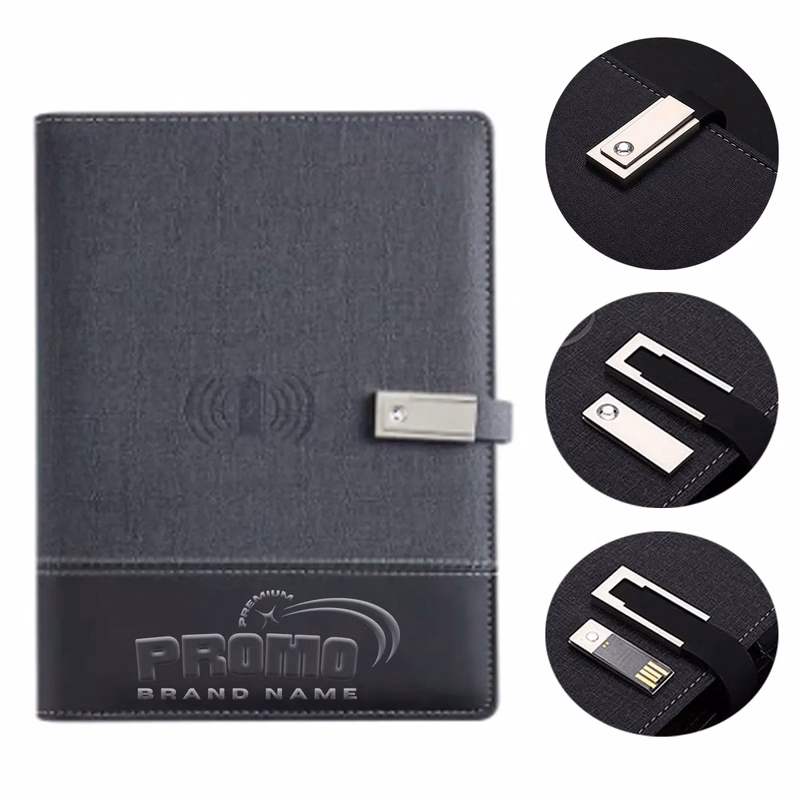 8000mAh Wireless Mobile Power Loose-Leaf Discbound Notebook