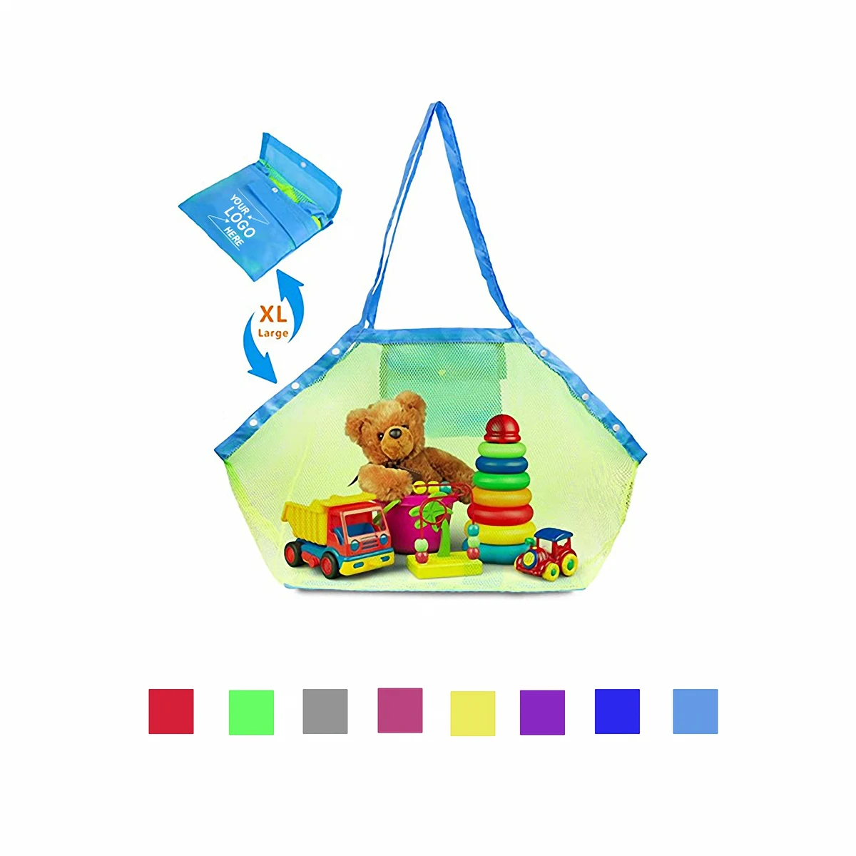 Large Mesh Beach Toy Tote Bag 1