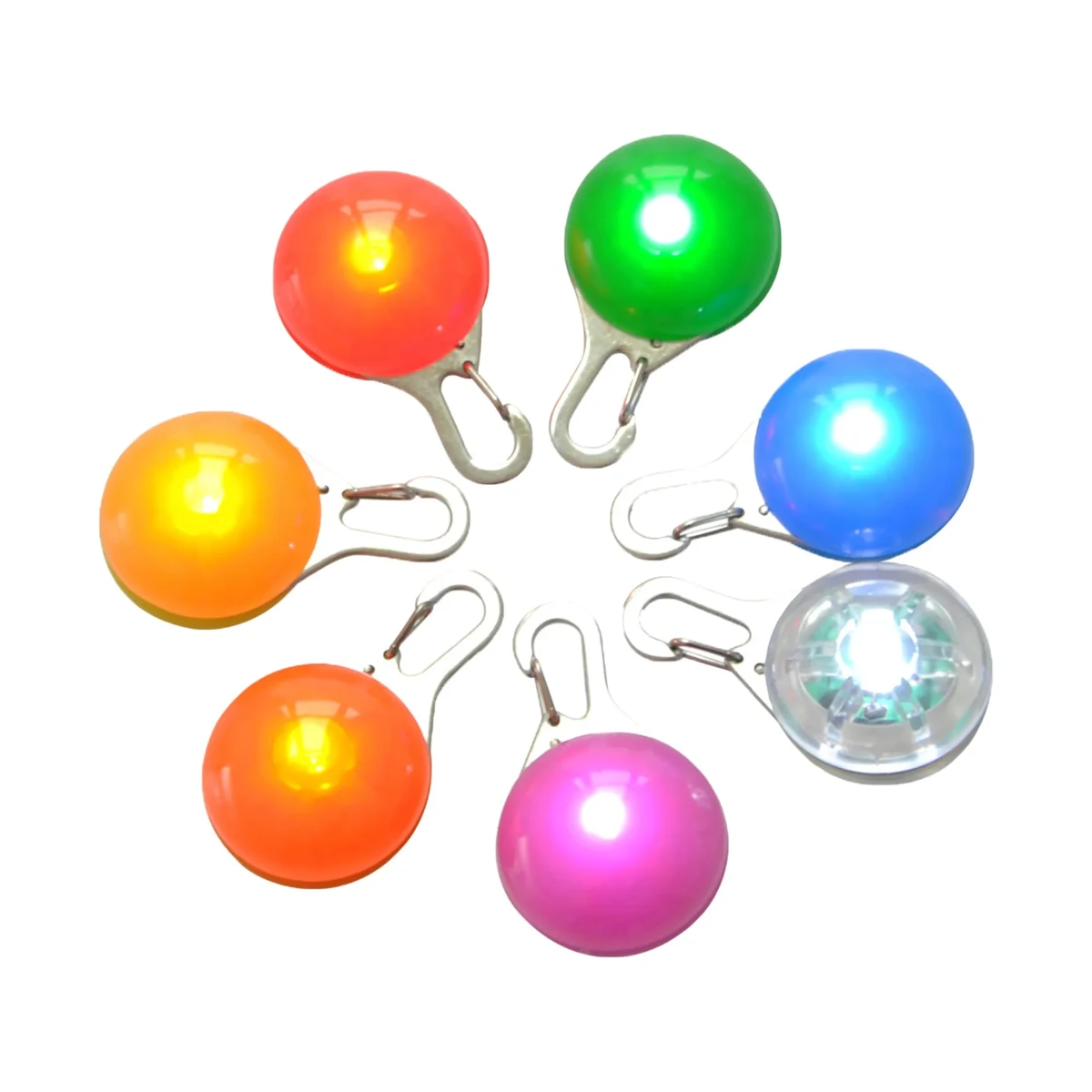Round Flashing LED Light Dog Pendant 1