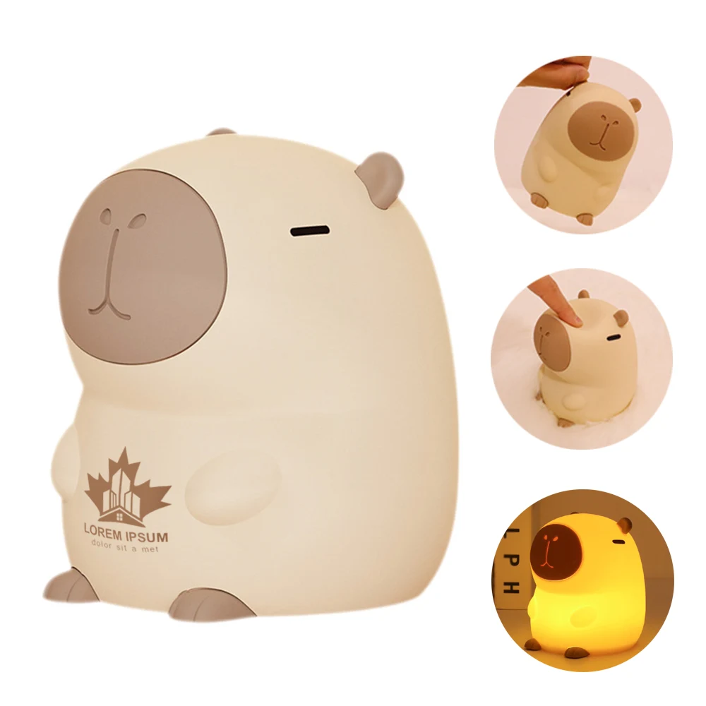 Capybara Silicone Tap Control Night Light 1