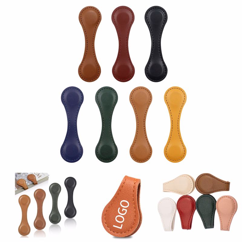 Magnetic PU Leather Bookmark